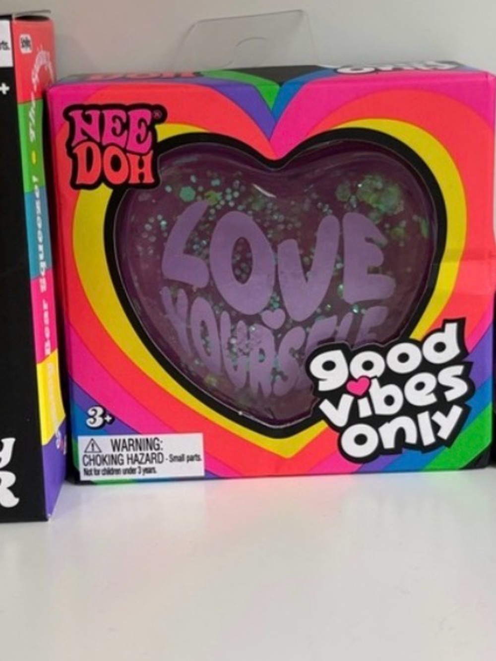 Schylling Needoh Good Vibes Only' Heart Squishy Squish & Mellowsquish Apple. New